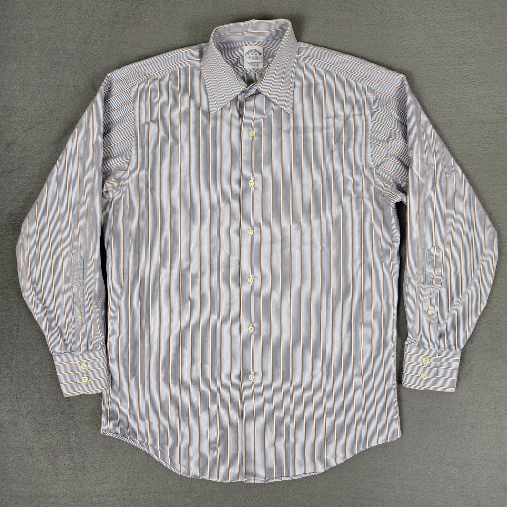 Brooks Brothers Shirt Mens 15-32 Button Down Striped Oxford USA Made VTG